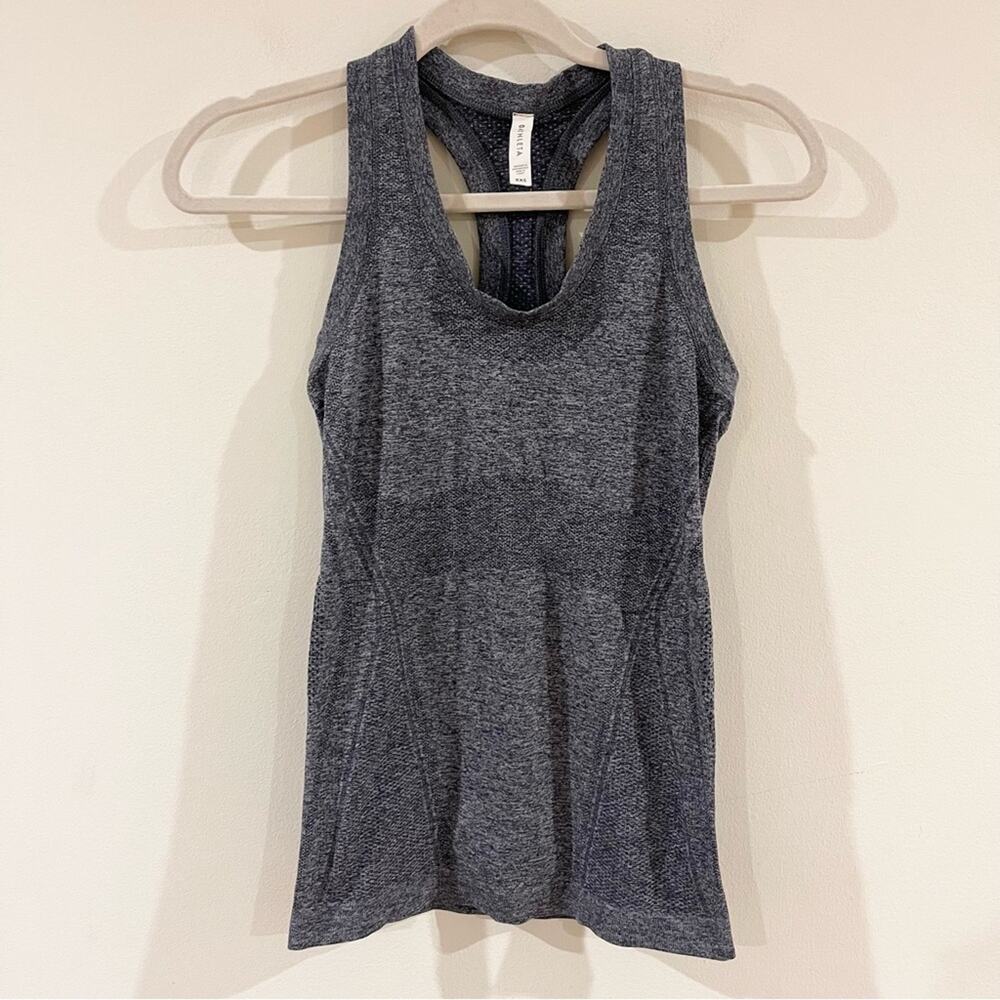 Athleta Gray Fitted Athletic Tank Top Racer Back Women’s size XXS